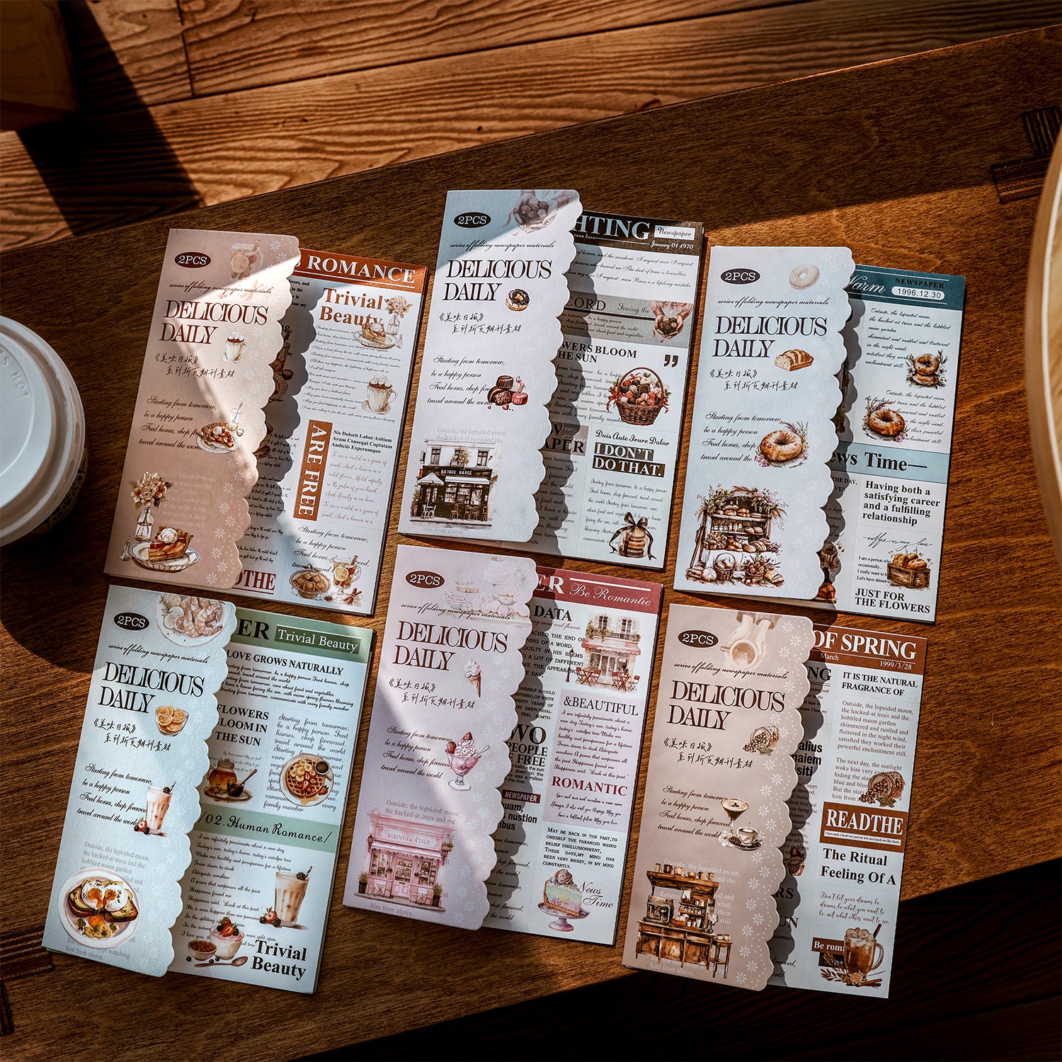 0414 Delicious daily Series Solid Sticker -2Pcs each pack