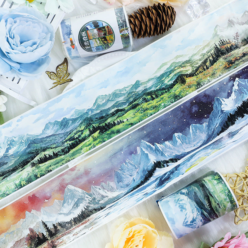 T-175- Mountain range Washi tape -6.5cm*2m