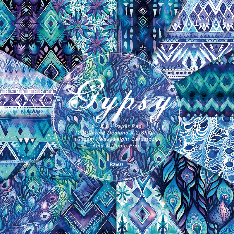 0306 Gypsy background paper R2507 -24Pcs each pack