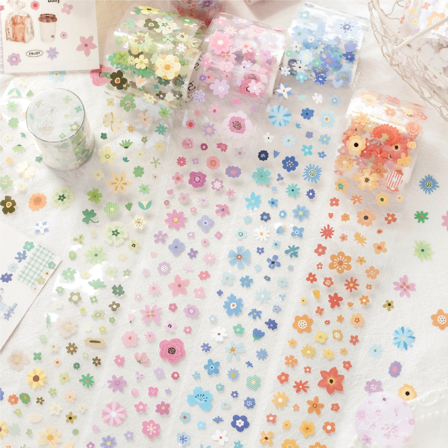 Glazed Floral Vellum paper Tape (5cm x 2m)
