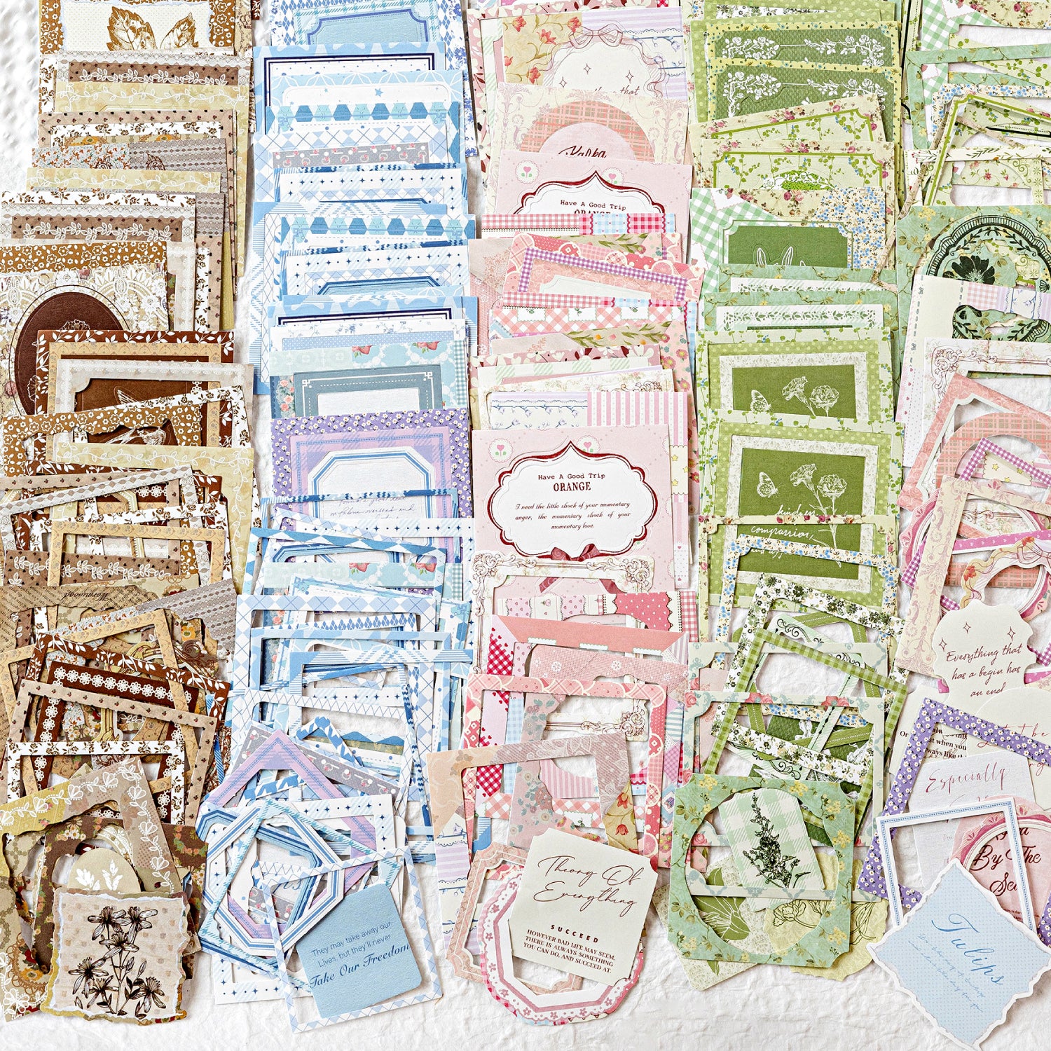 0927 Vintage Solid Sticker -20Pcs each pack