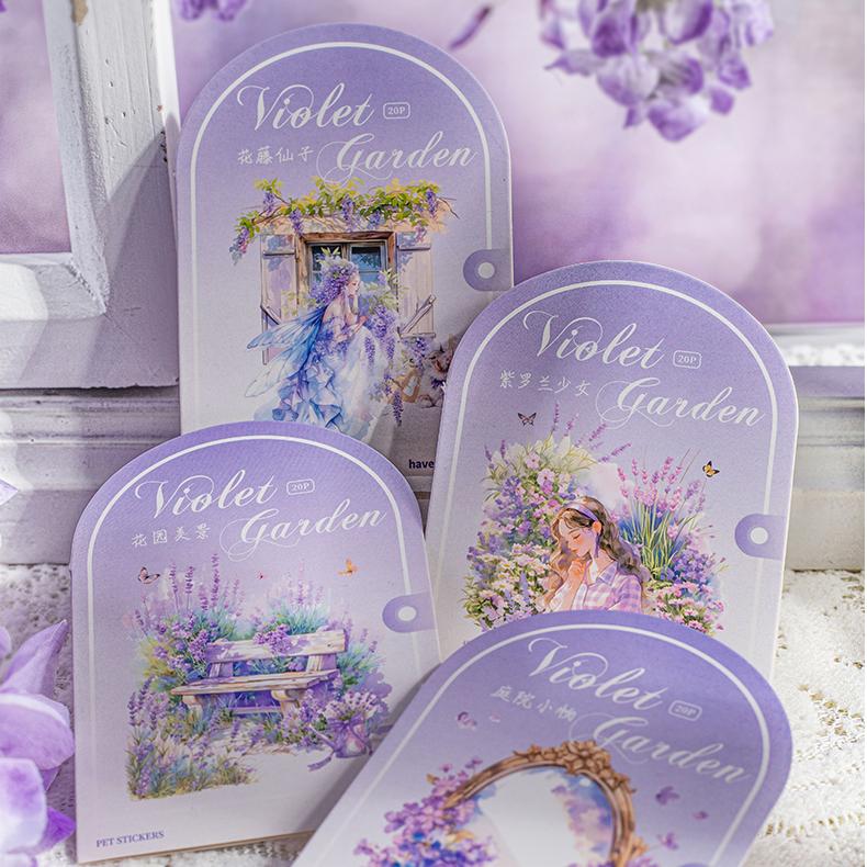 0314 Violet Garden Series Sticker -20Pcs each pack
