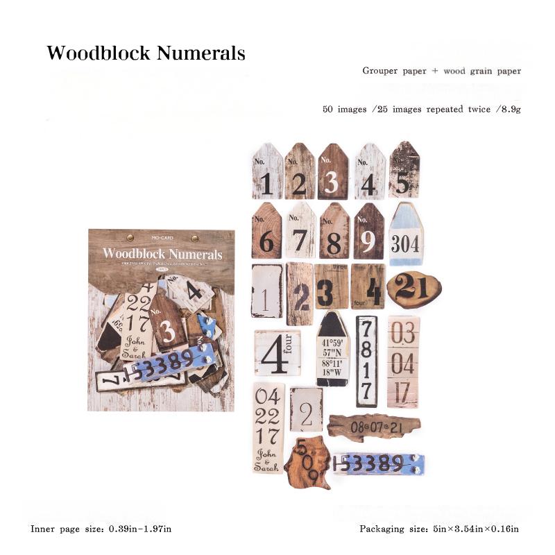 English Solid sticker -50Pcs each pack