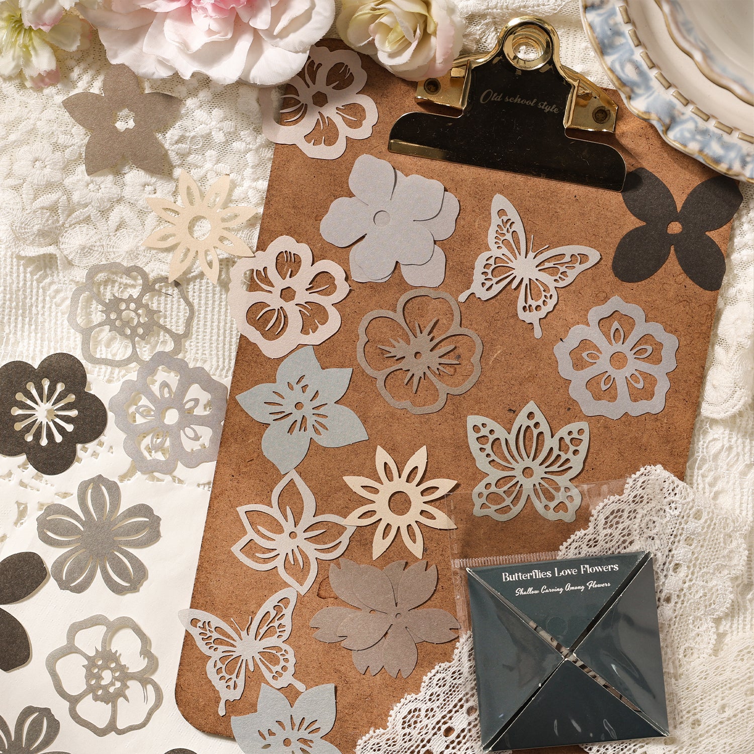 Butterfly Love & Flower Whispers Paper Stickers -30Pcs each pack