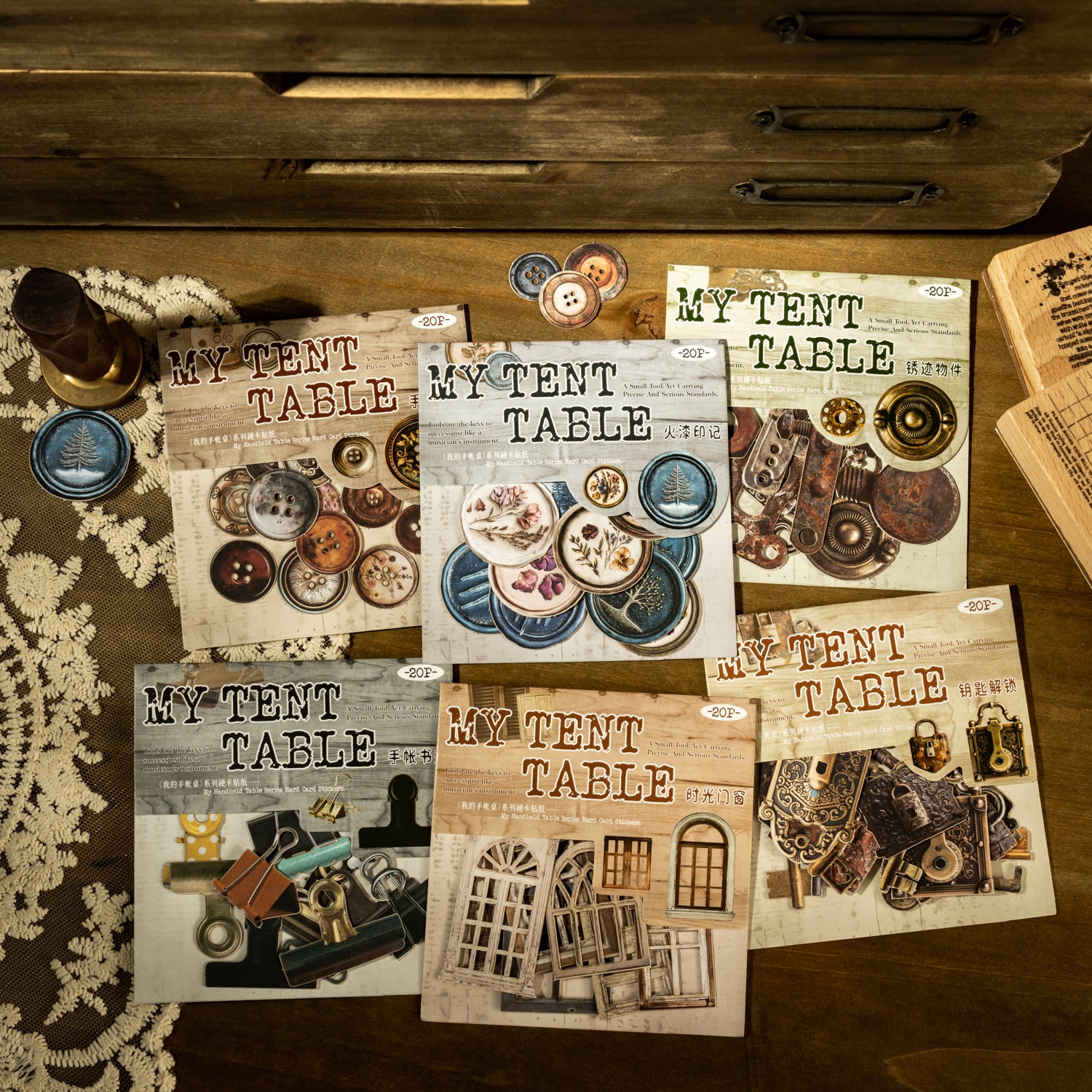 0407 My hand account table Series cardstock Sticker -20Pcs each pack