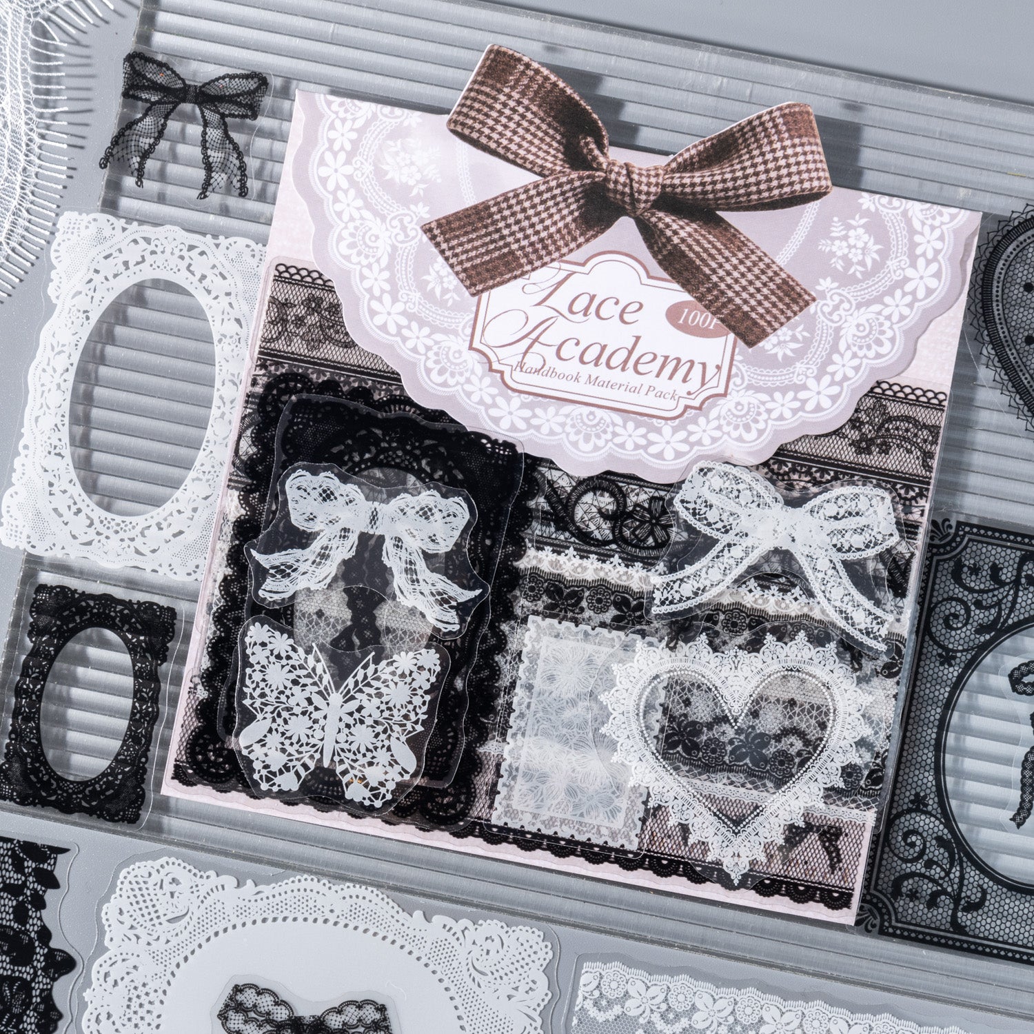 260227 Lace Academy PET Sticker -100Pcs each pack
