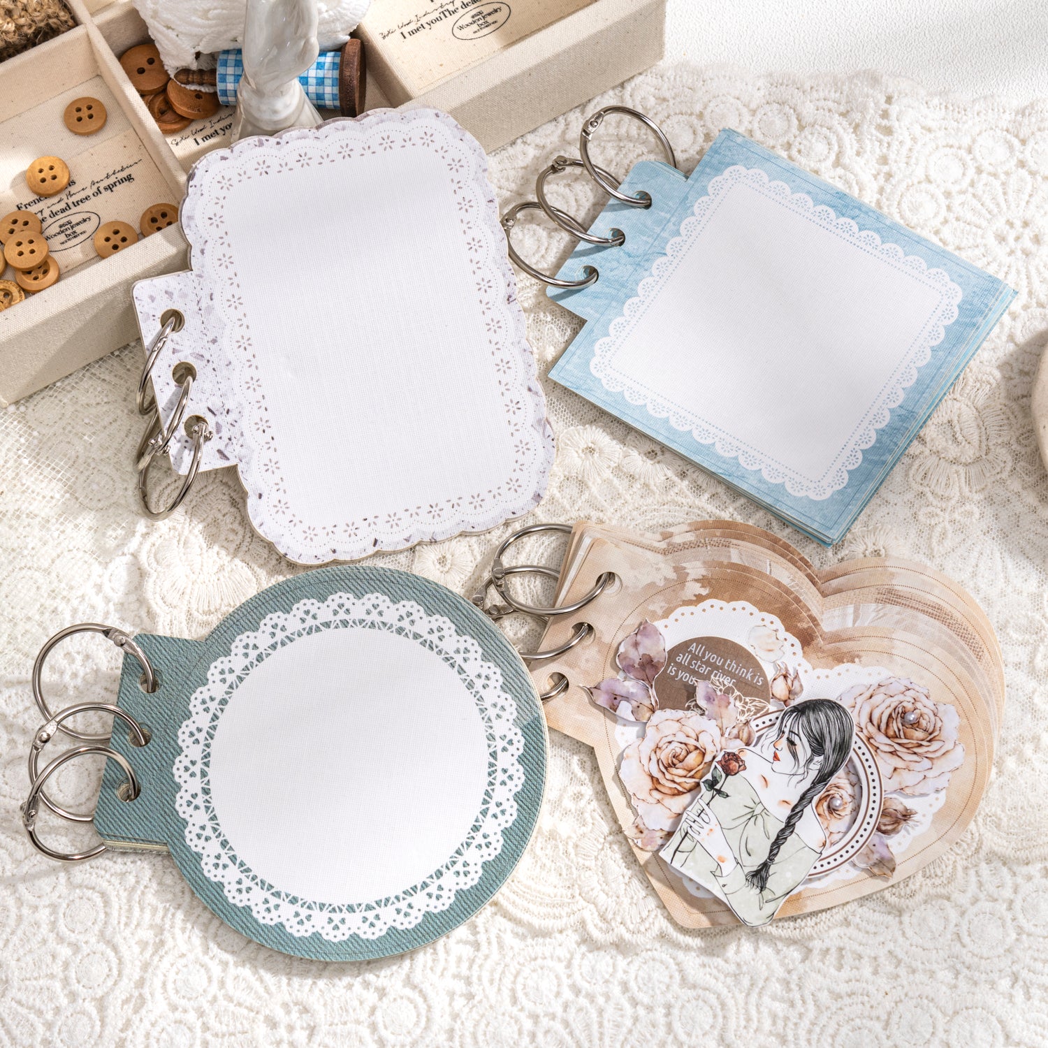 1101 Loose-leaf handmade notebook -15Pcs each pack