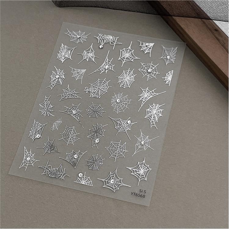 M347- Crystal Silver Foil Stamping sticker 1 Pcs