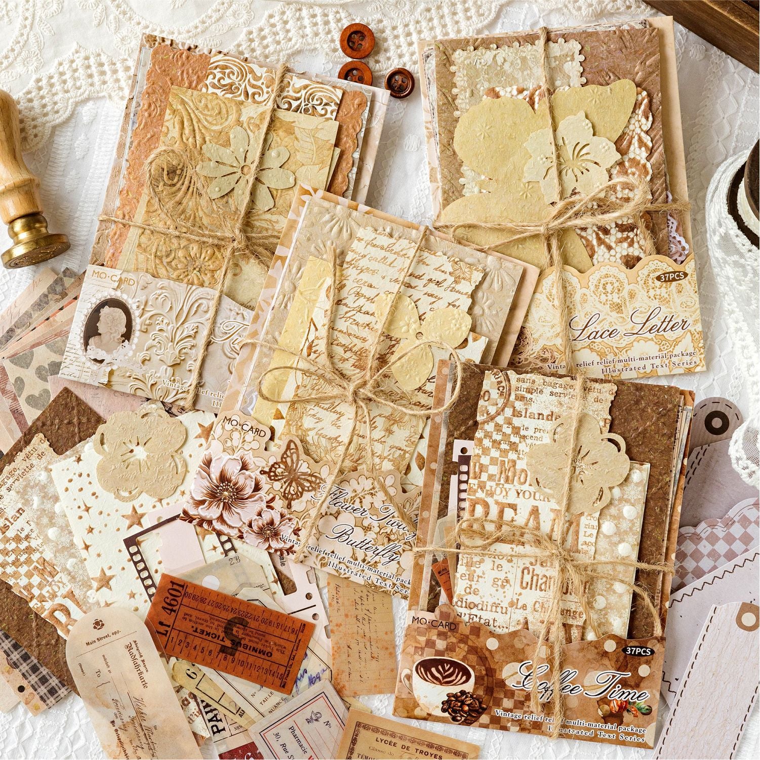 0425 Floating Painted Chapter Series Paper -37Pcs each pack