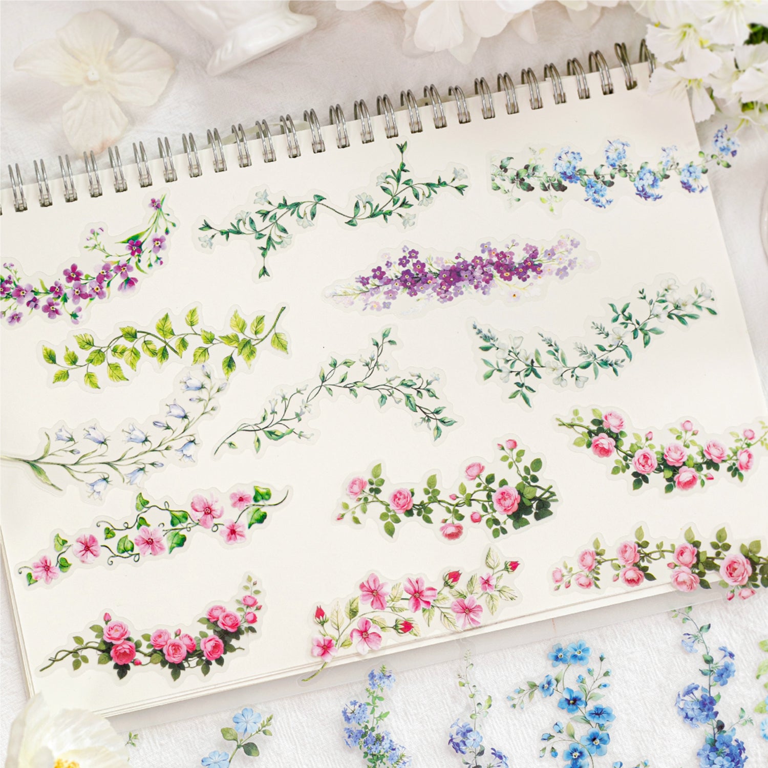Floral Branch Sweet Dreams PET Stickers -30Pcs each pack