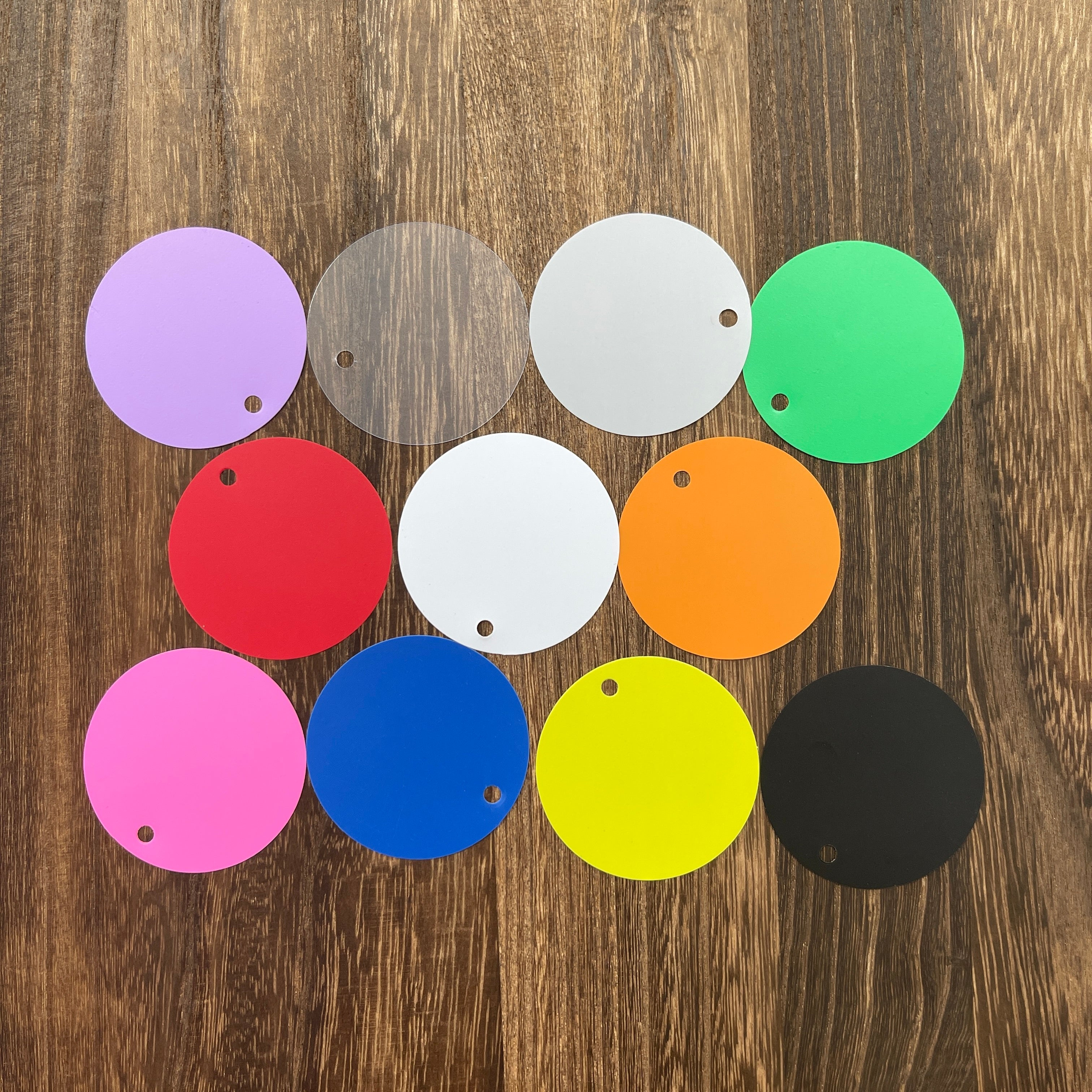 0805 Round plastic tag Width 5 cm 1 pack 20pcs