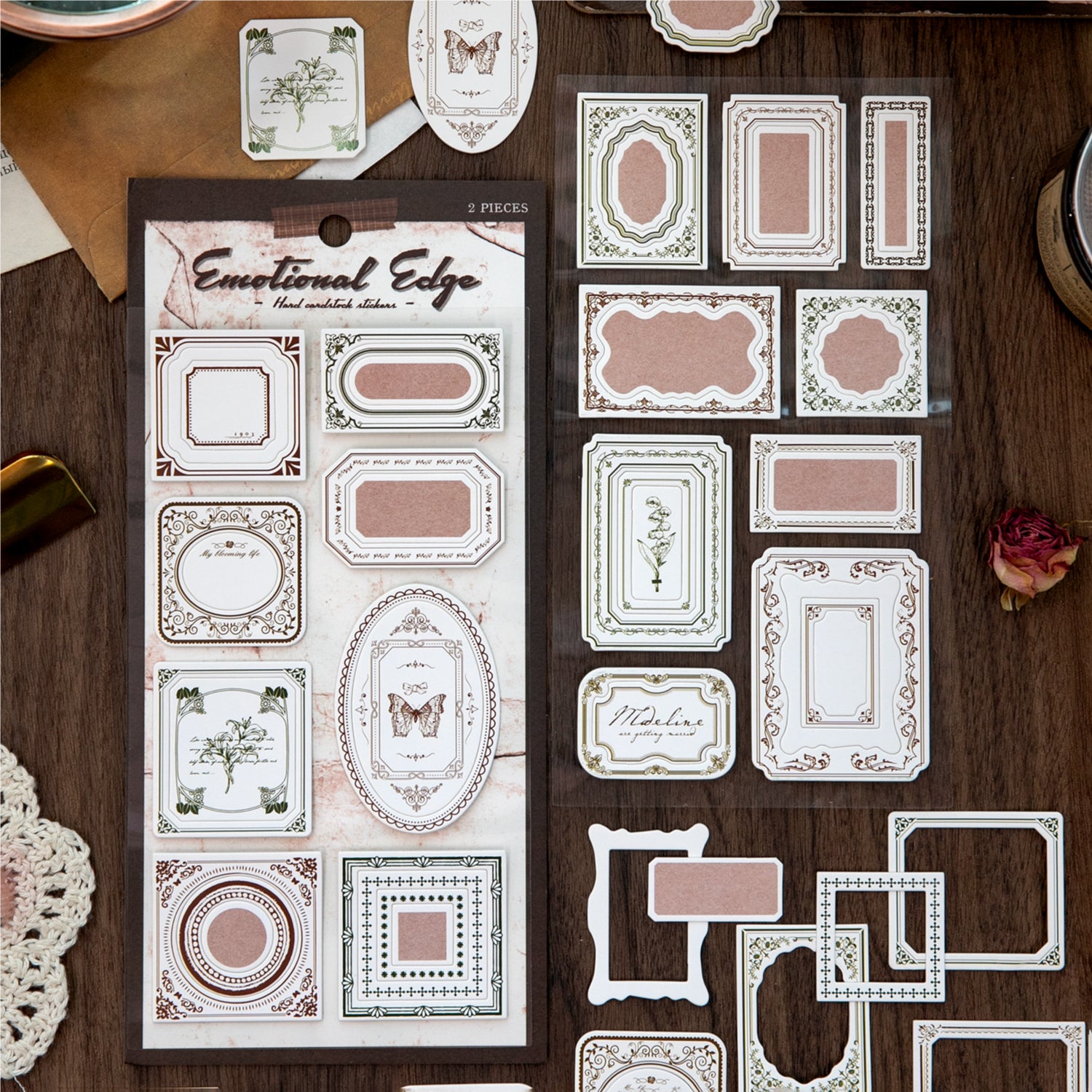 0917 Label cardstock Sticker -2Pcs each pack