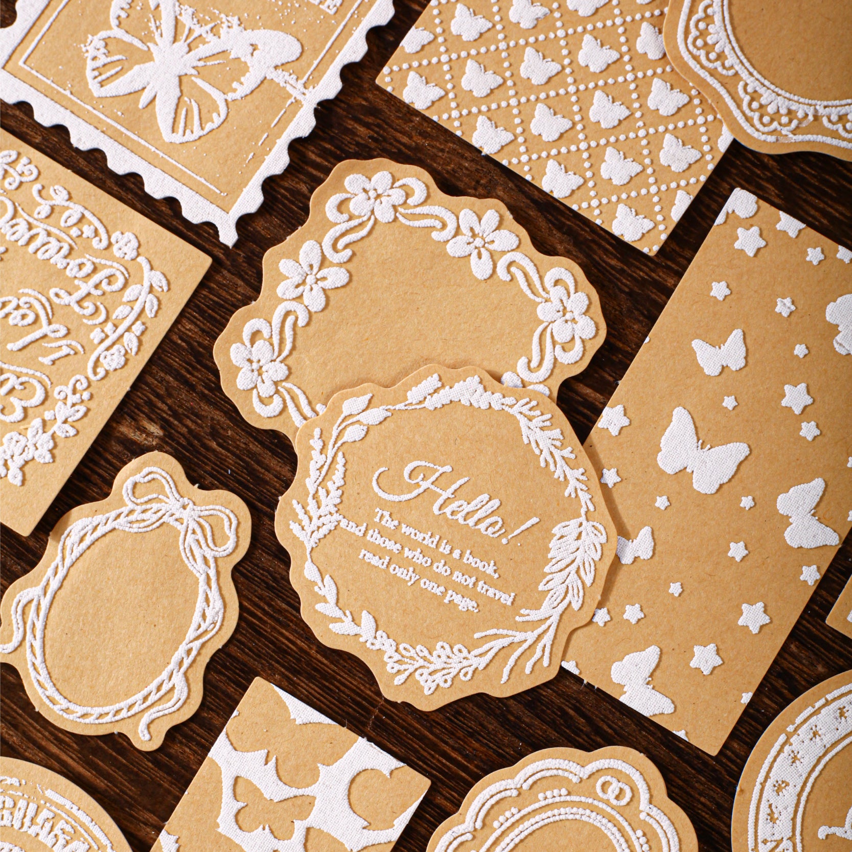 1011 Vintage Solid sticker -20Pcs each pack