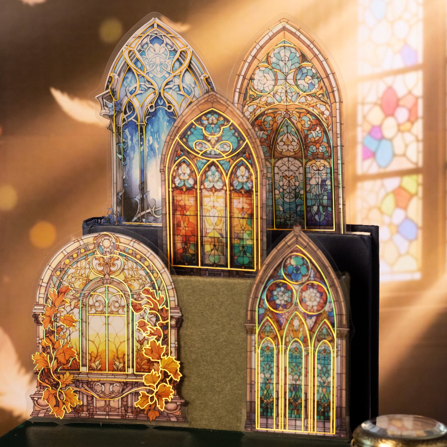 0728 Flower window PET Sticker -10Pcs each pack