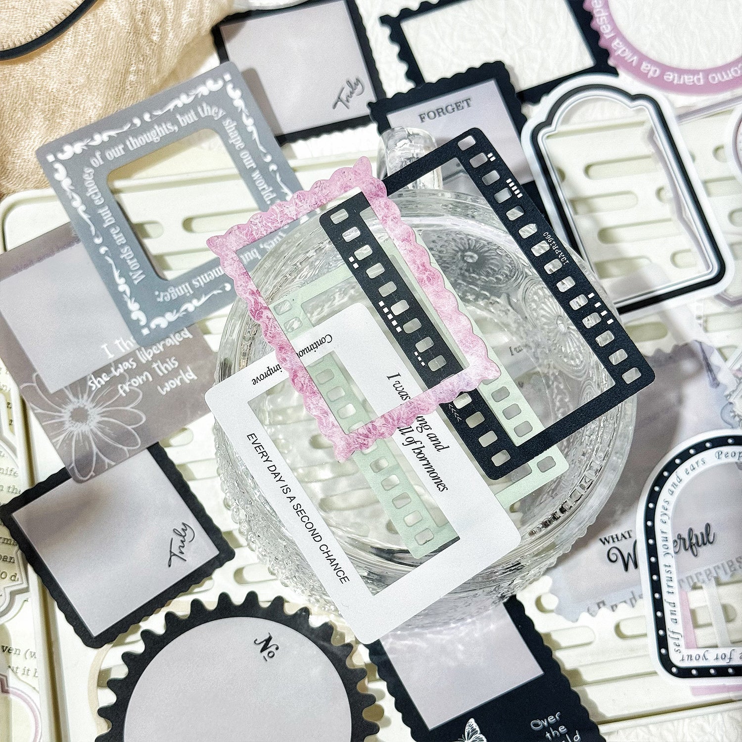 0726 Frame PET Sticker -30Pcs each pack