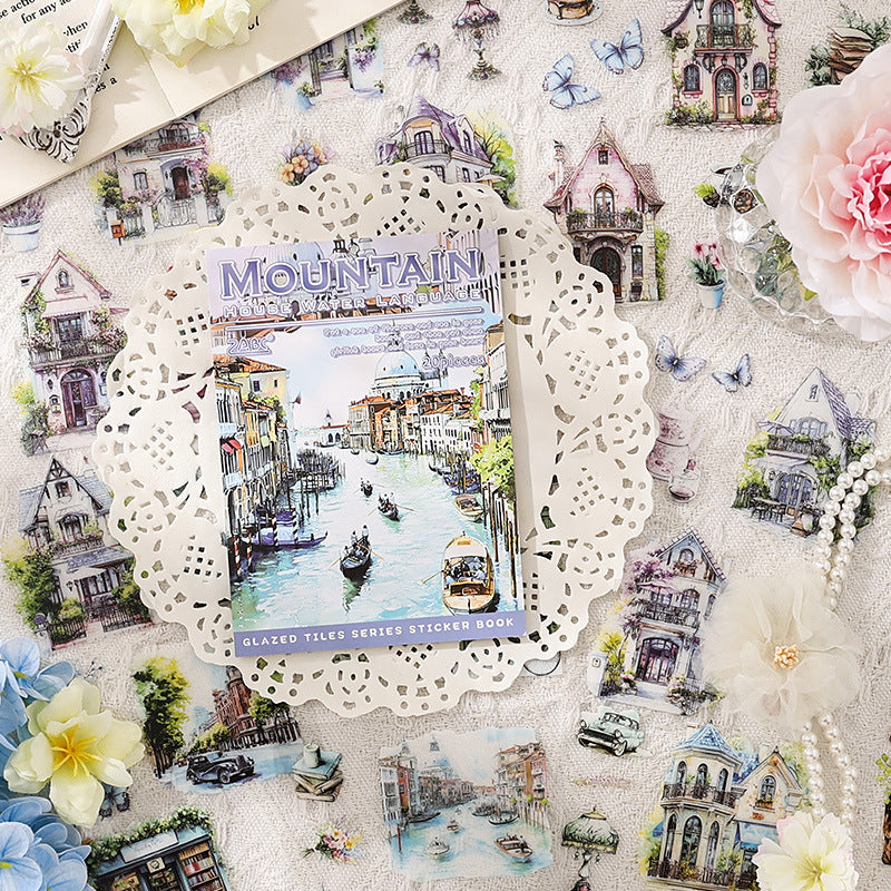 0411 Glazed Vasher Series PET Sticker book -20Pcs each pack