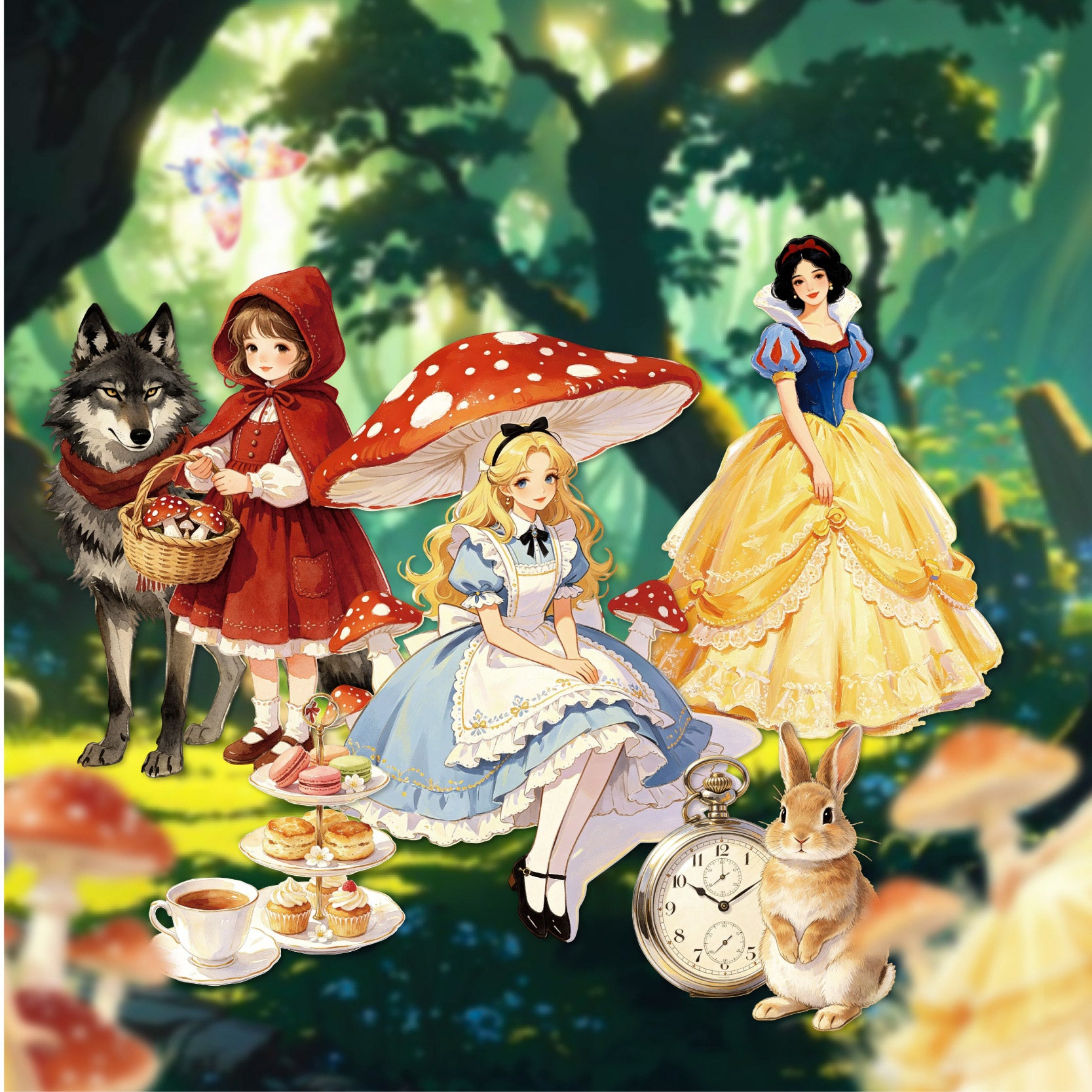 Fairy Ballads Cardstock Stickers -10Pcs each pack