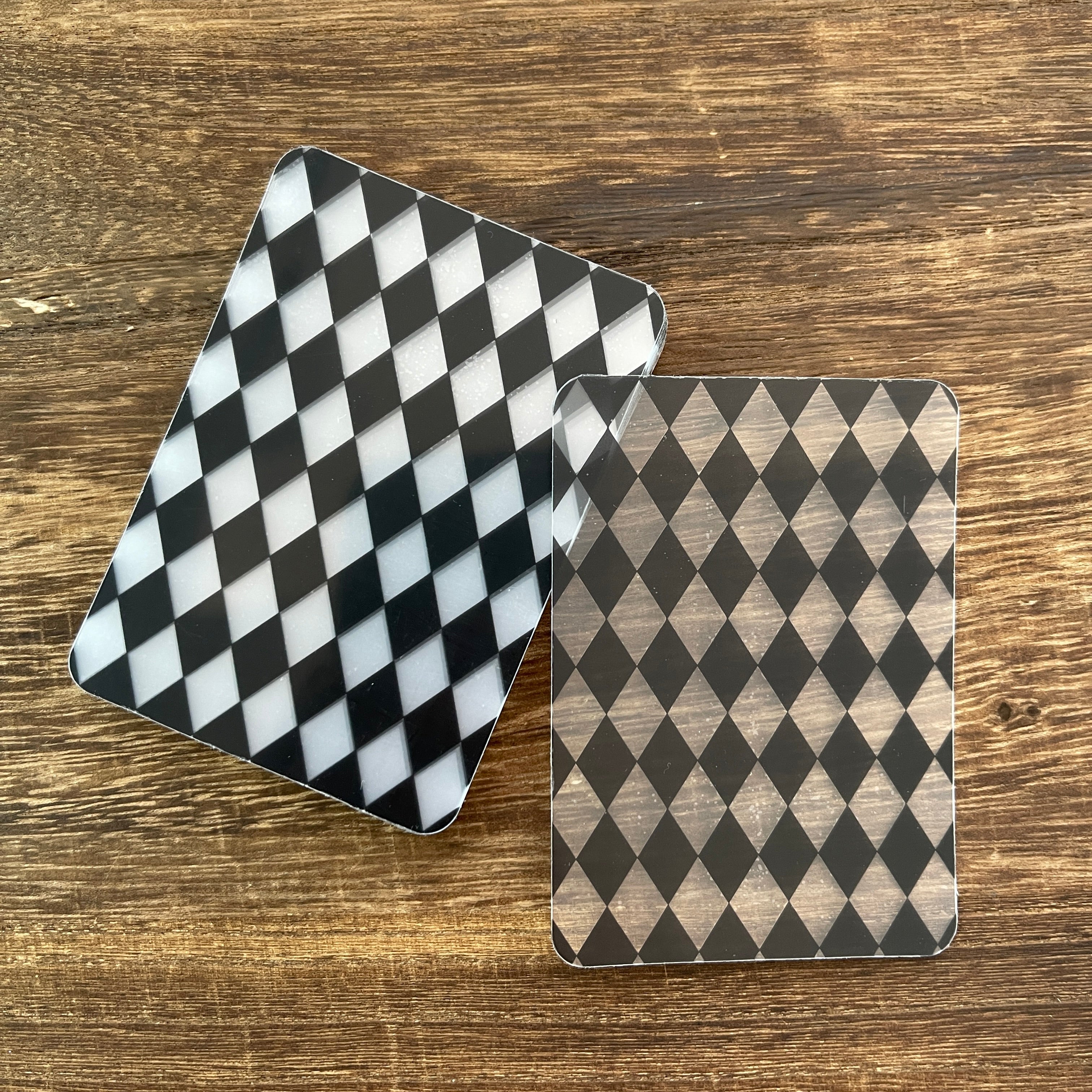 Black Harlequin pattern Clear ATC card 20 pcs 1 pack *Both sides have protective film