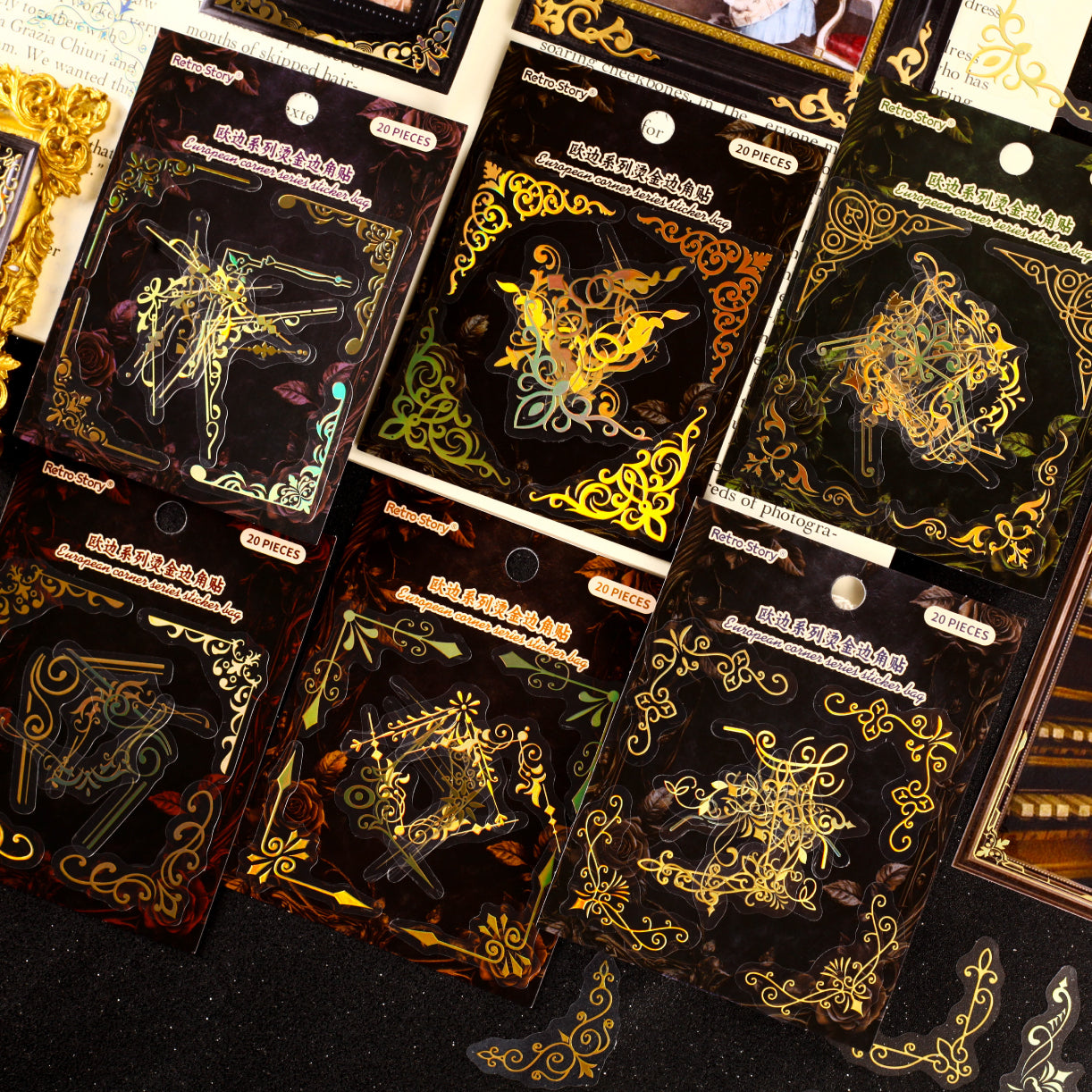 0419 Curopean corner Series Sticker -20Pcs each pack