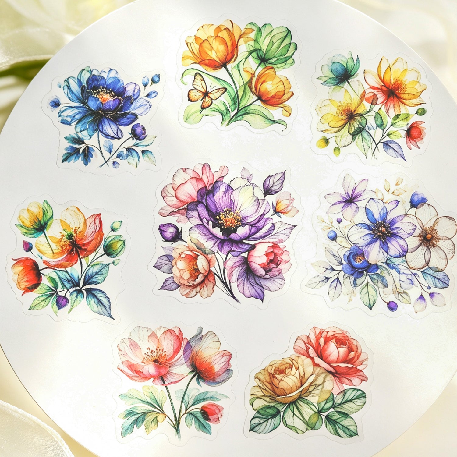 Flower Mist PET Stickers -20Pcs each pack