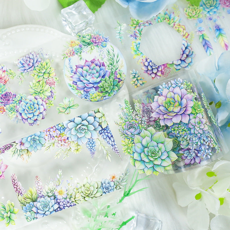 T-142- Succulents PET tape -5.5cm*2m