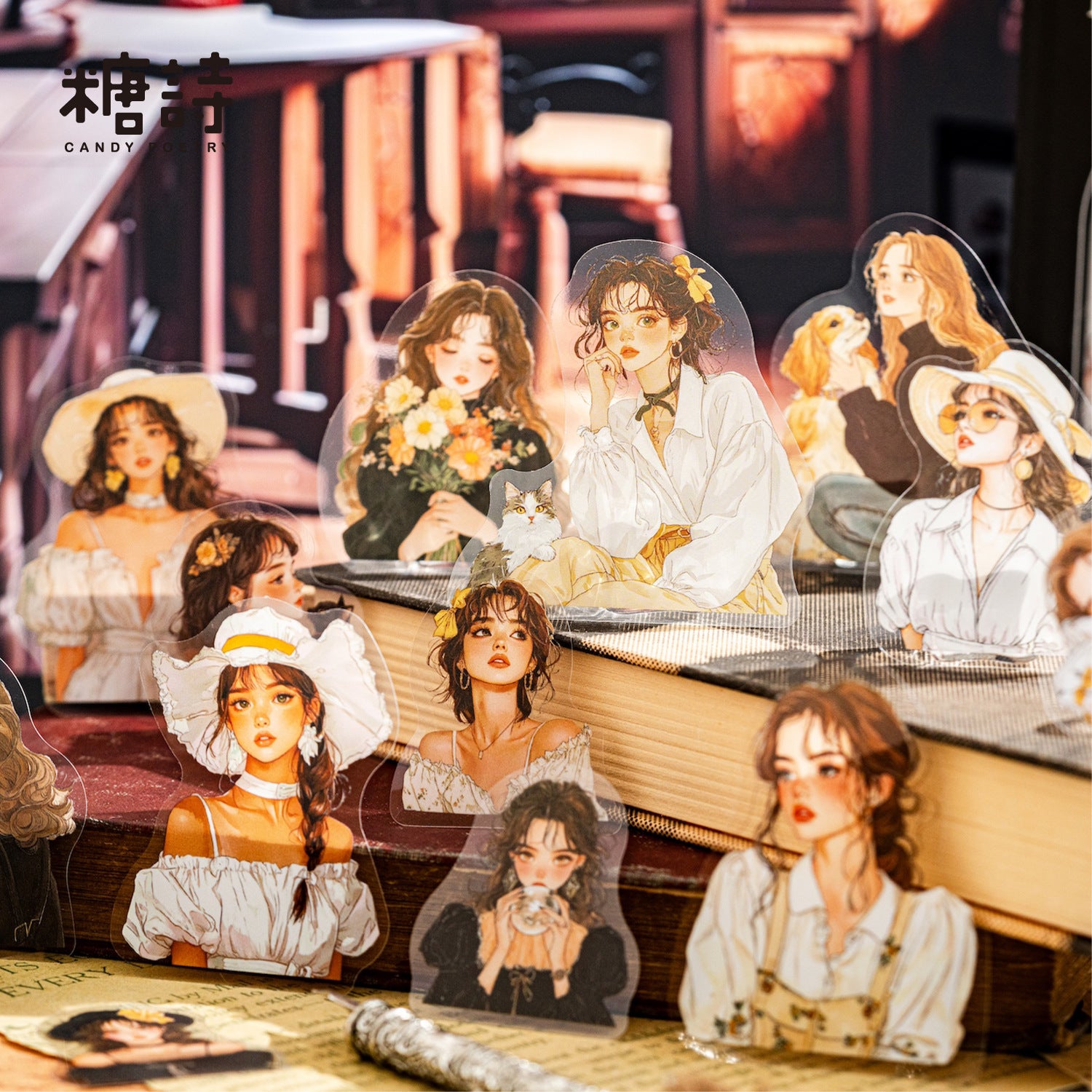 0411 Times of girls Series PET Sticker -30Pcs each pack