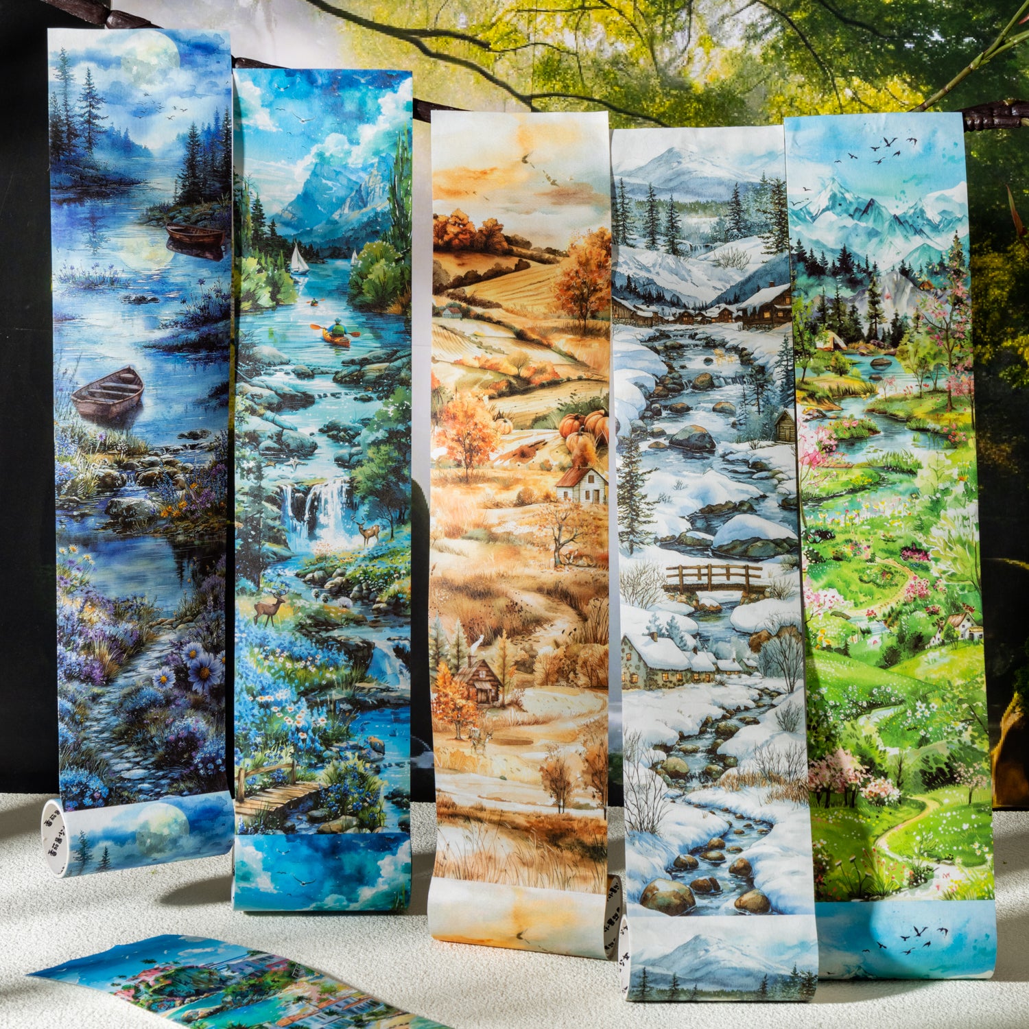 0625 Four seasons scenery Washi tape -8cm*2M