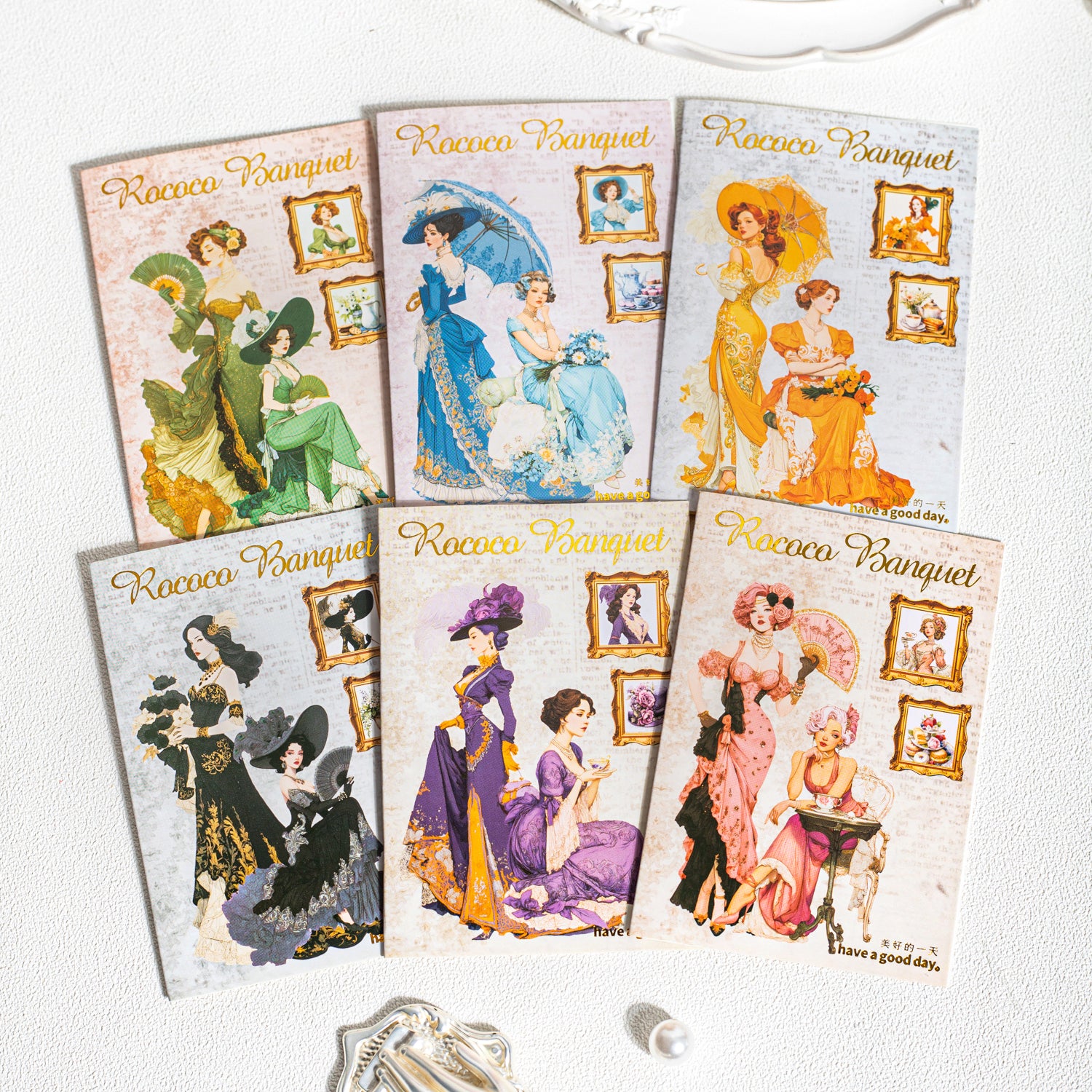 Vintage Rococo banquet PET Sticker -20Pcs each pack