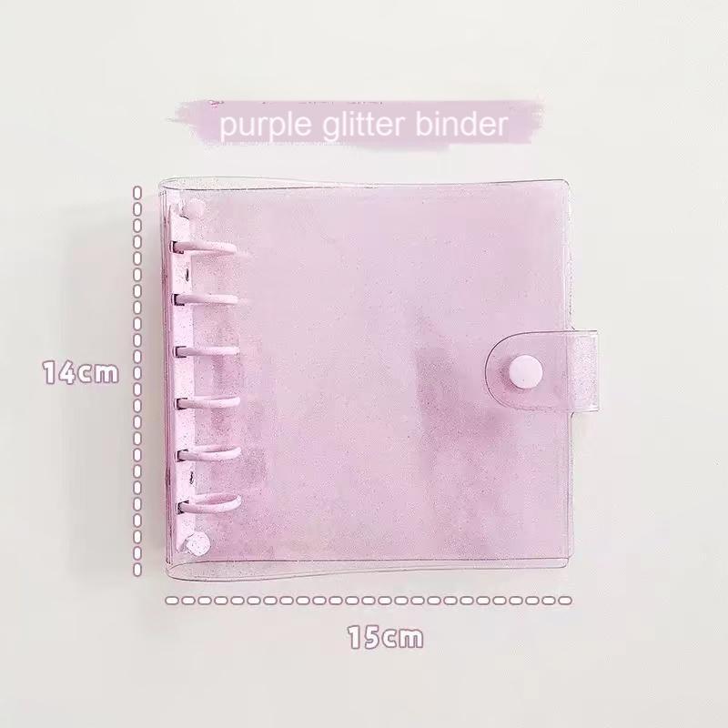 A7 square glitter binder / insert paper