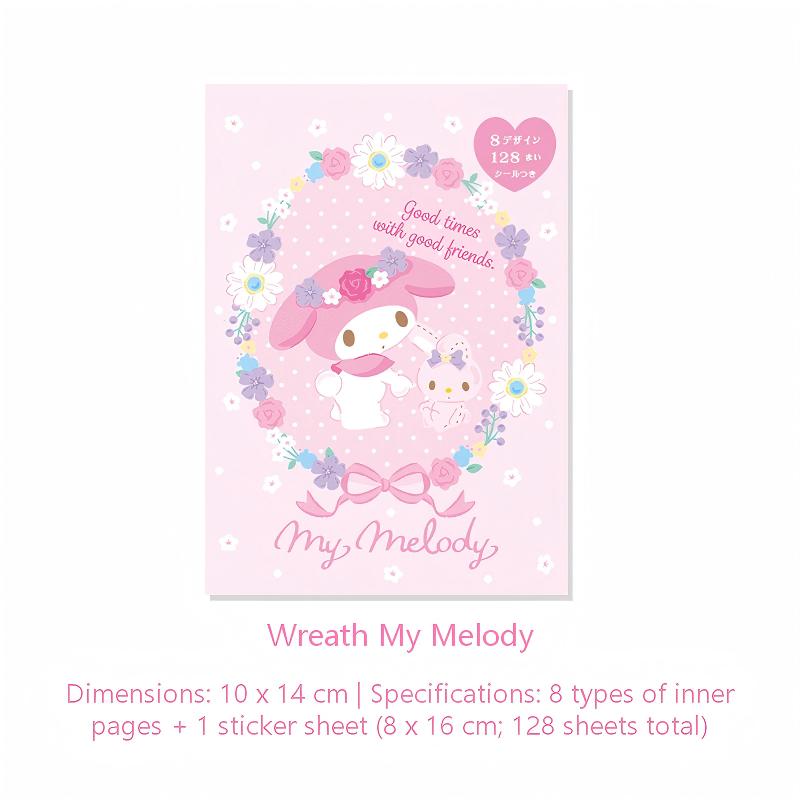 Wreath My Melody Sticky Note Pad -128Pcs each pack