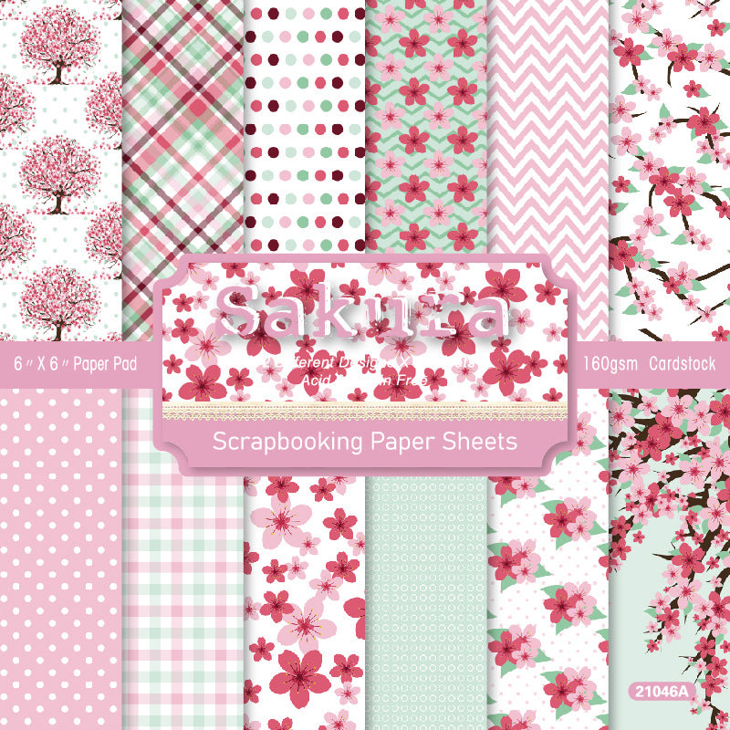 0517 Sakura background paper 21046A -24Pcs each pack