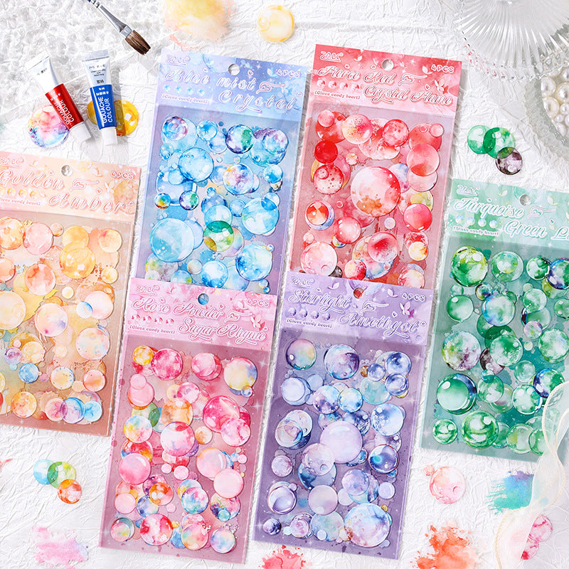 0519 Bubble PET Sticker -4Pcs each pack
