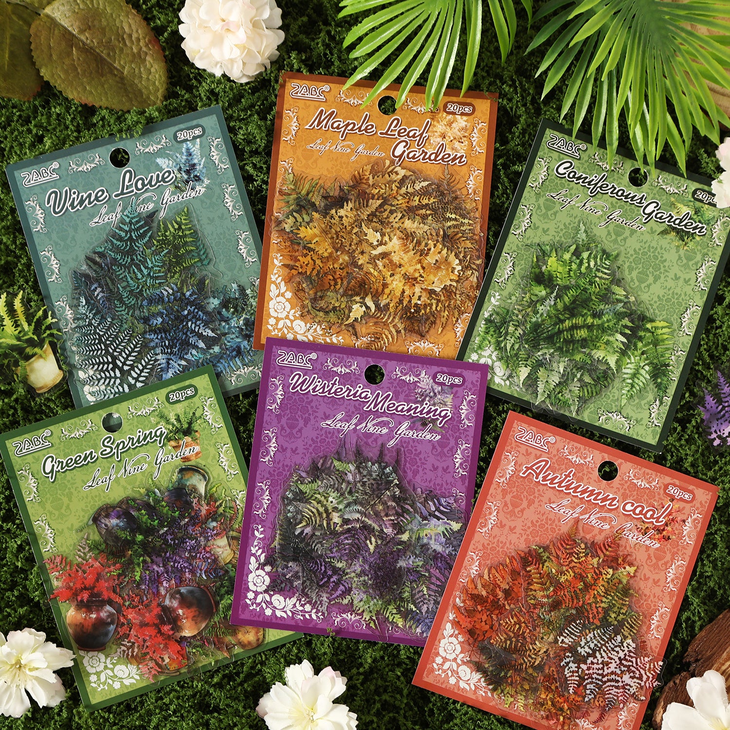 0703 Potted plants PET sticker -20Pcs each pack