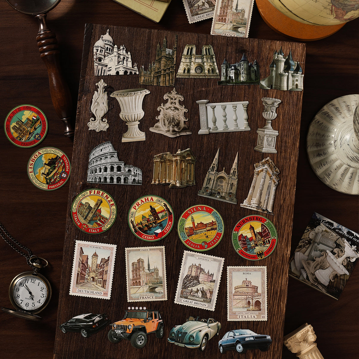 Medieval Cardstock Stickers -20Pcs each pack