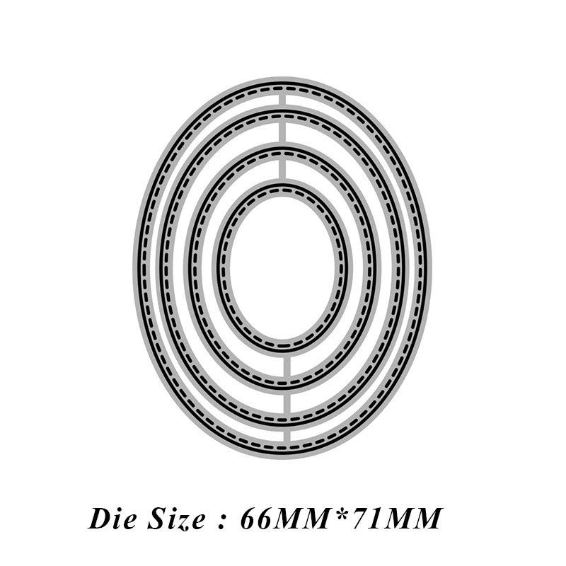 Oval cutting dies cut