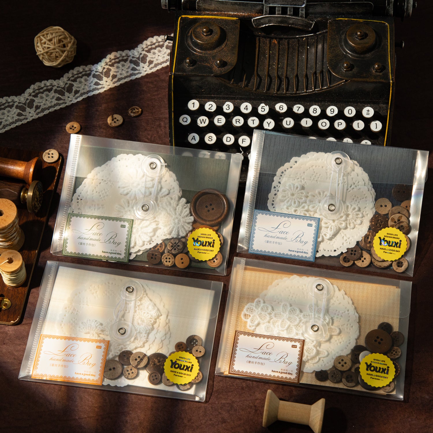 0522 Lace handmade bag Series Paper -50Pcs each pack