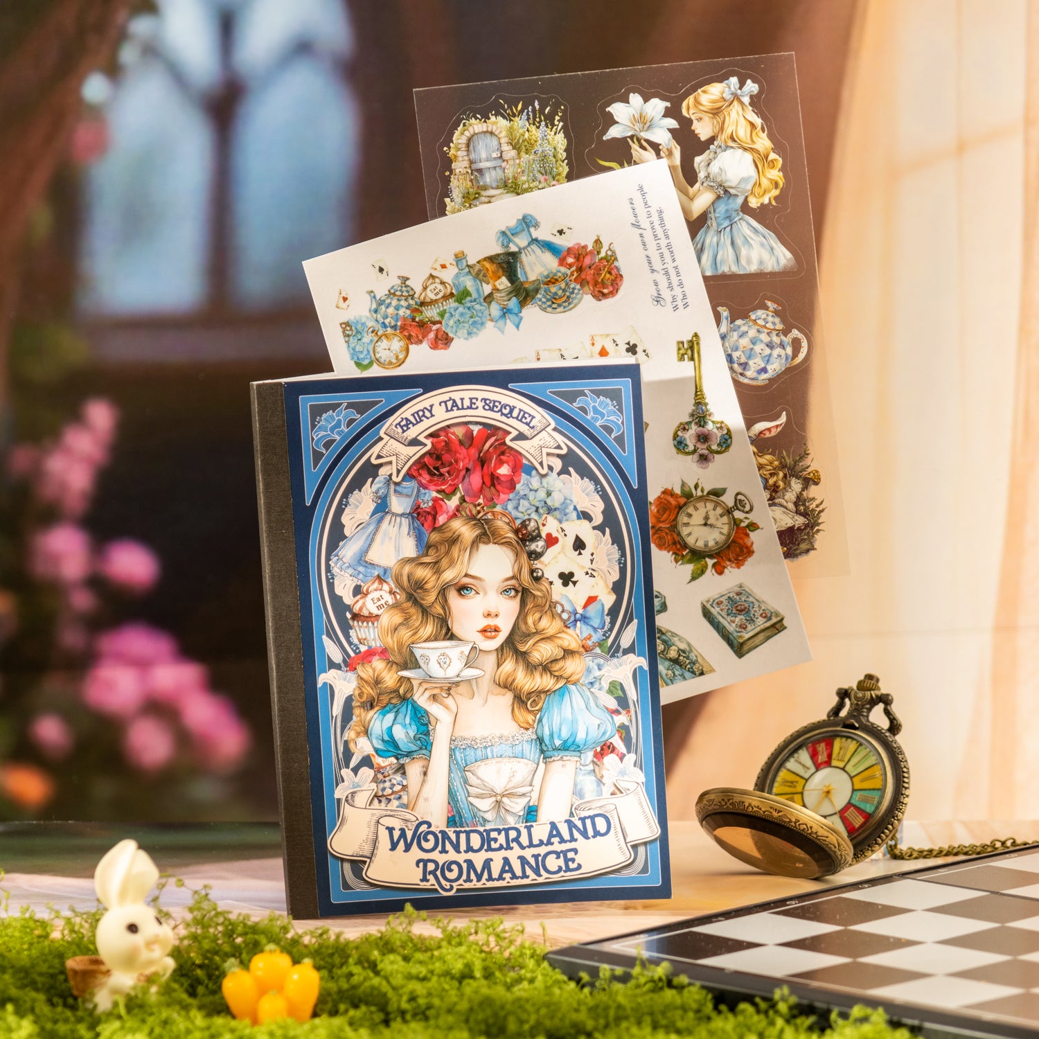 0727 Fairy tale sequel PET & Washi pre-cut Sticker Book -18Pcs each pack