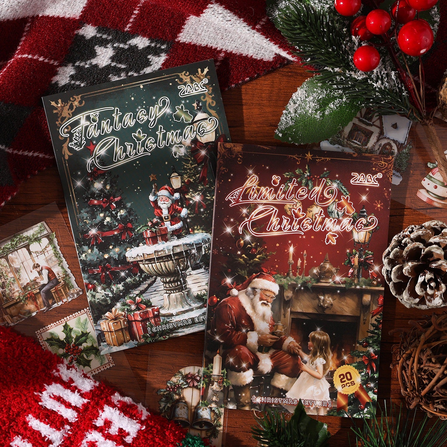 0808 Christmas PET Sticker Book -20Pcs each pack