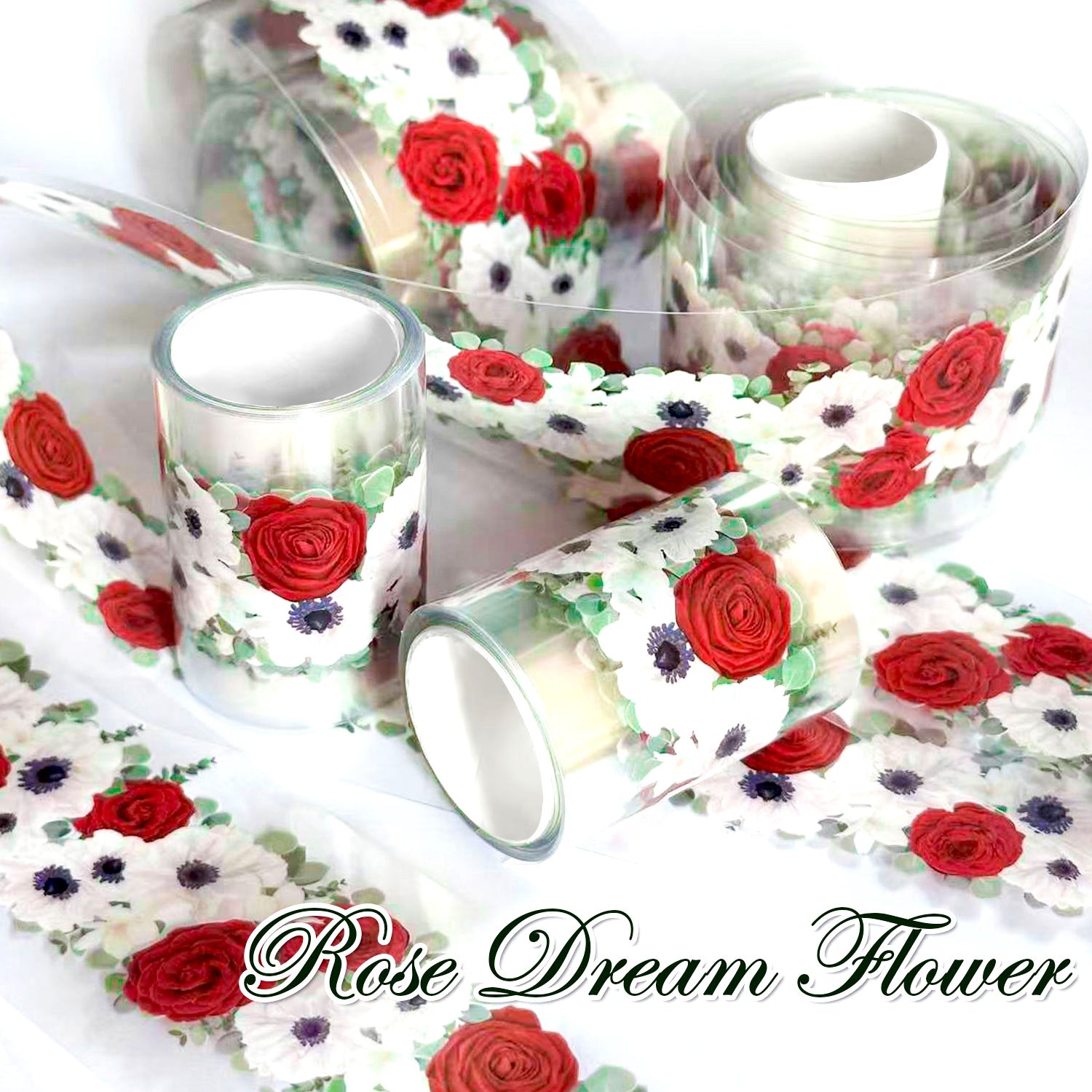 0713 Rose Dream Flower PET tape -5cm*2m