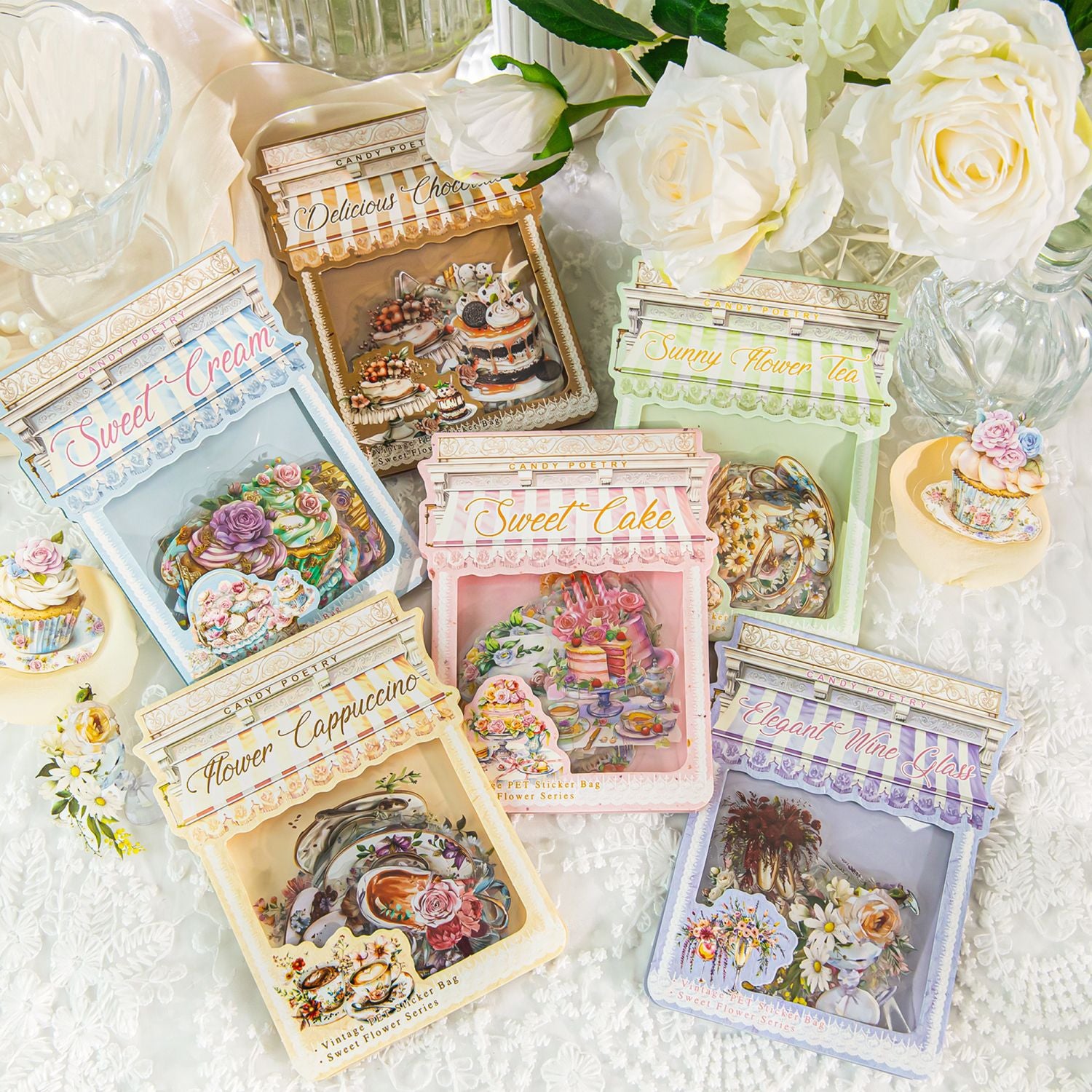 0321 Sweet Flower Series Sticker -40Pcs each pack