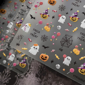 Halloween ghost pumpkin mini stickers