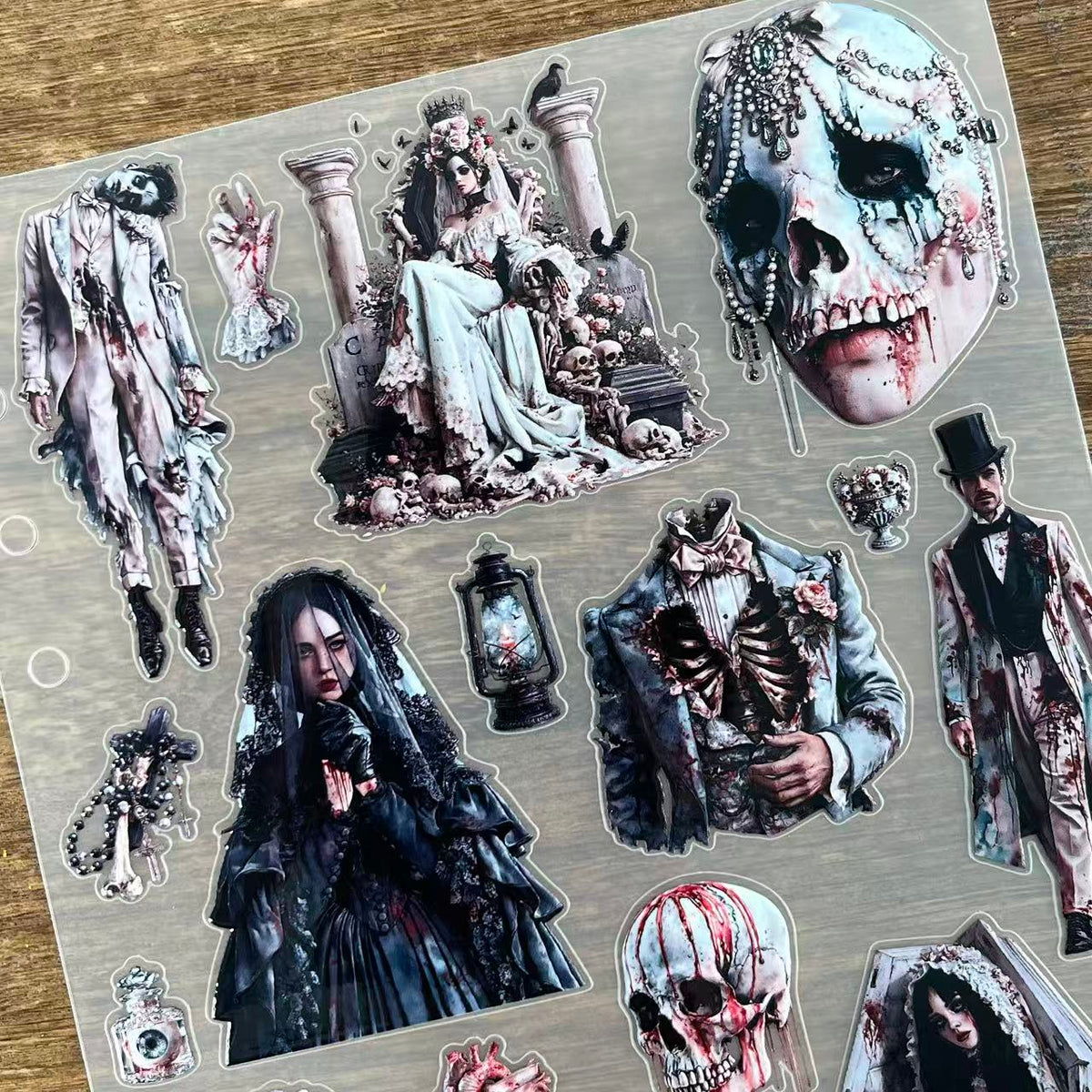 3D Horror Figures (B) PET Sticker 1 Pcs
