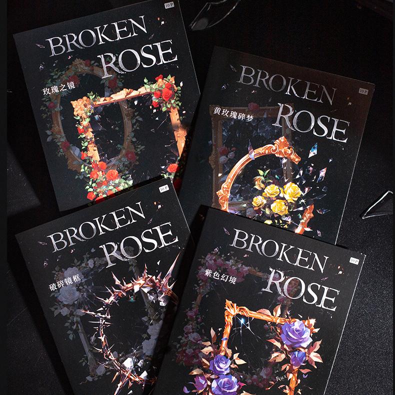 0321 Broken Rose Series Sticker -10Pcs each pack