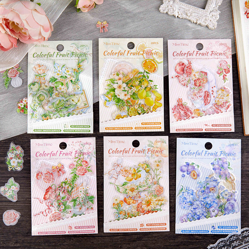 0619 Picnic PET Sticker -20Pcs each pack