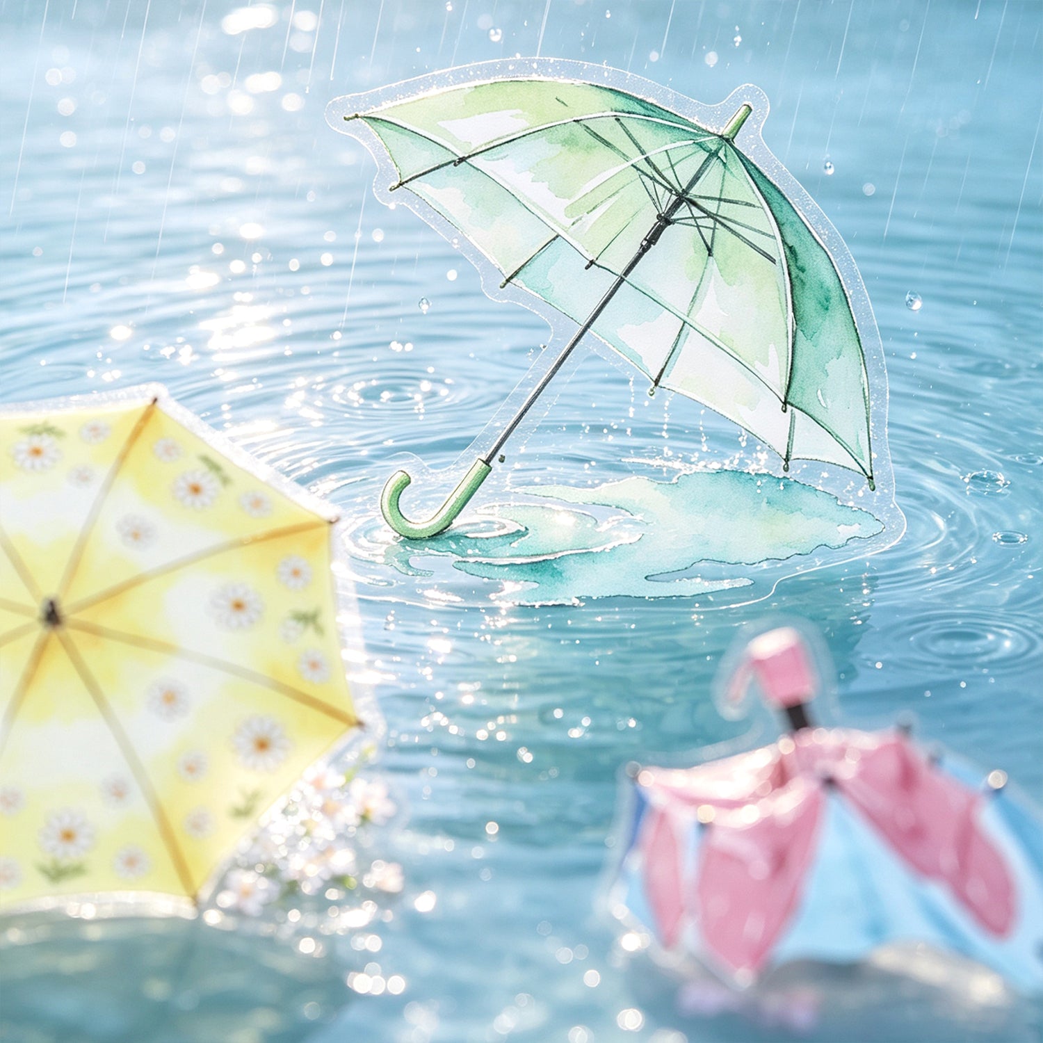 Give You an Umbrella PET Stickers -30Pcs each pack