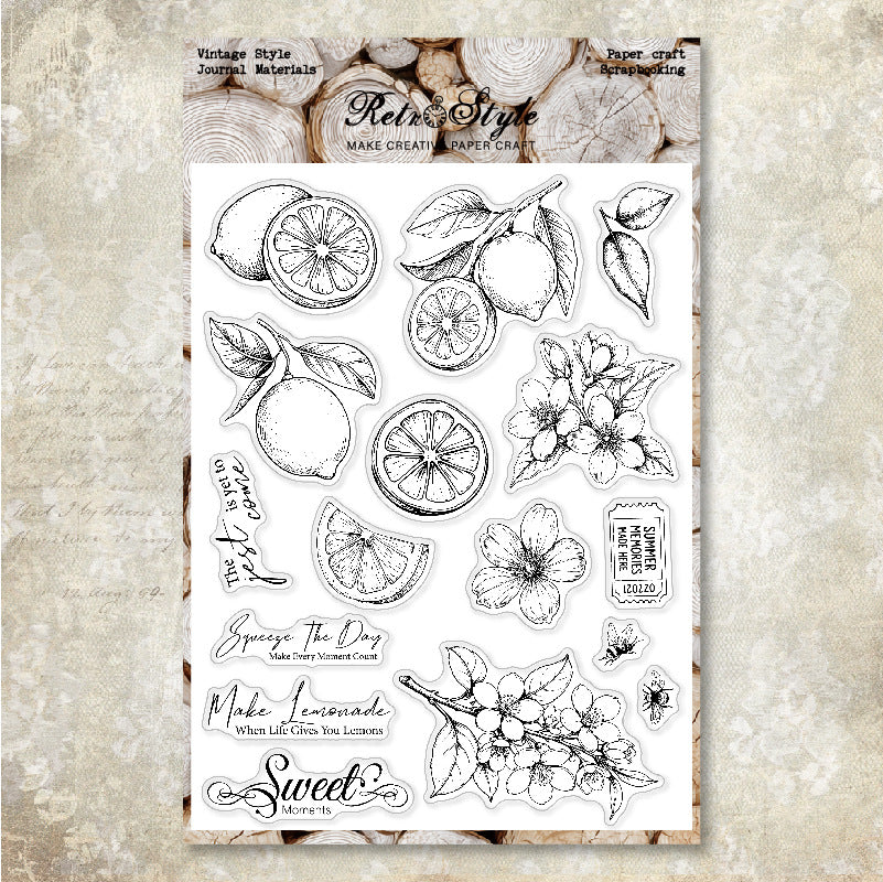 Lemon background Stamp (15 x 20 cm)