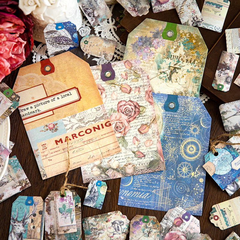 Vintage Wanderlust Longing Washi Stickers -45Pcs each pack