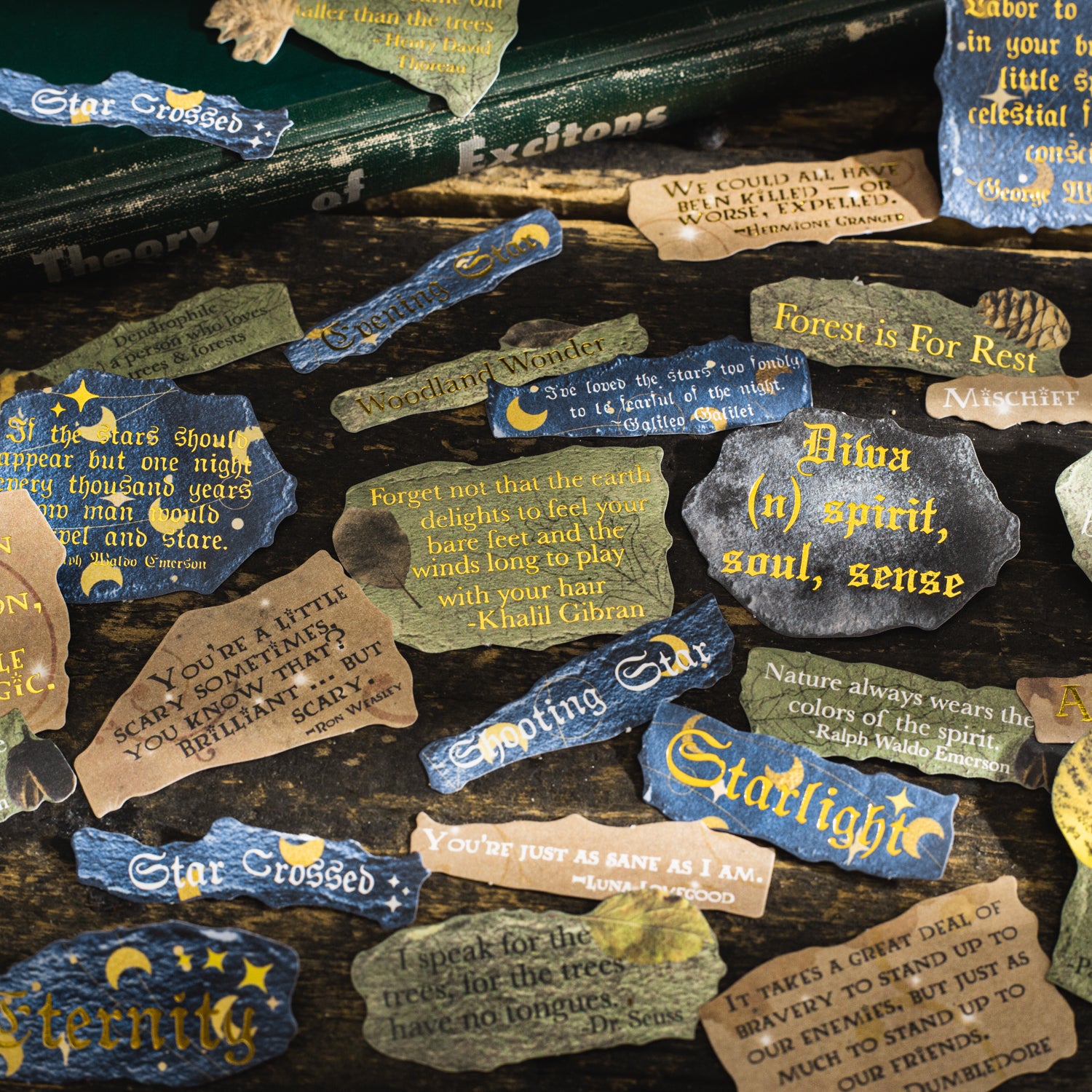 0416 Retro Dictionary Series Sticker -30Pcs each pack