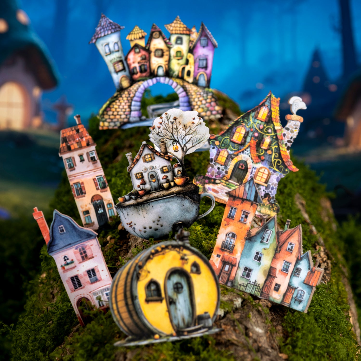 0622 Strange House cardstock Sticker -50Pcs each pack