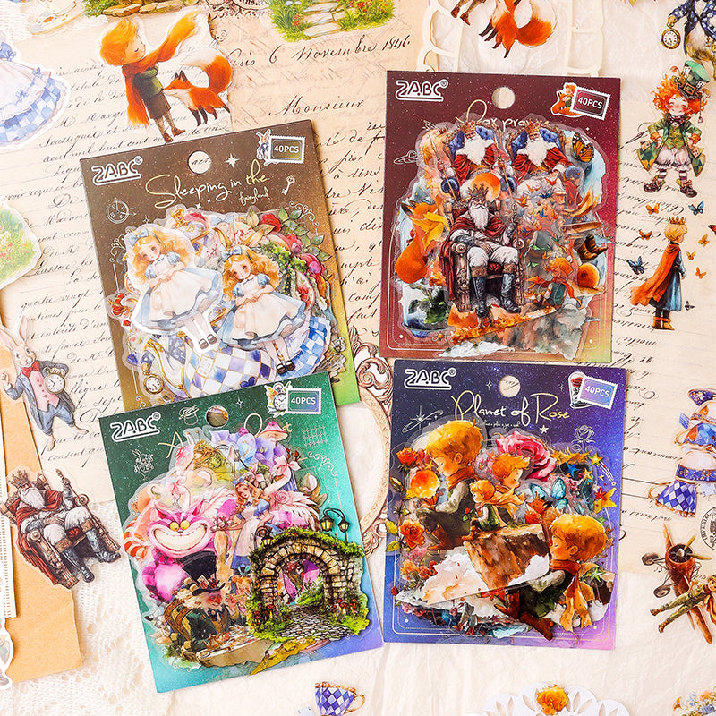 0619 Alice and the Little Prince PET Sticker -20Pcs each pack